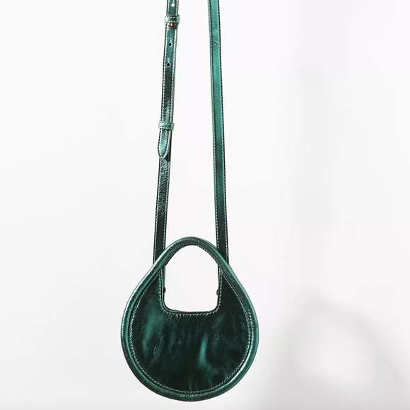 By Anthro Mini Circle Crossbody Bag in Green NWT - Picture 2 of 7